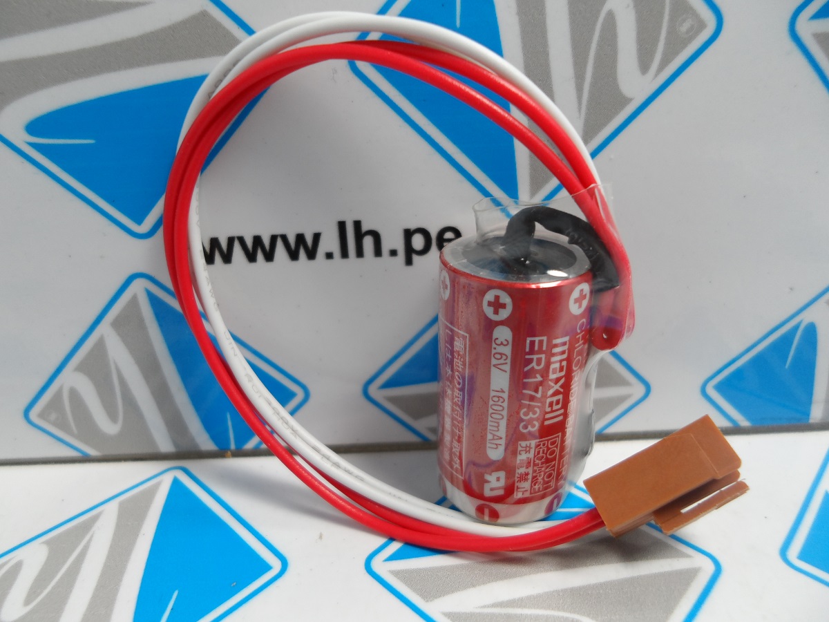 ER17/33+JAE4P    Batería Lithium 3.6V, 1600mAh, con conector